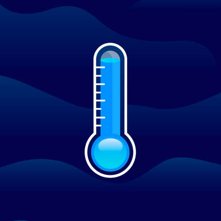 thermometer logo and icon vector Isolatedのイラスト素材