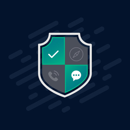shield protection logo and icon vector Isolated
