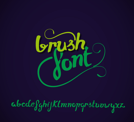 Vector alphabet. Hand drawn letters of the alphabet written with brush.のイラスト素材