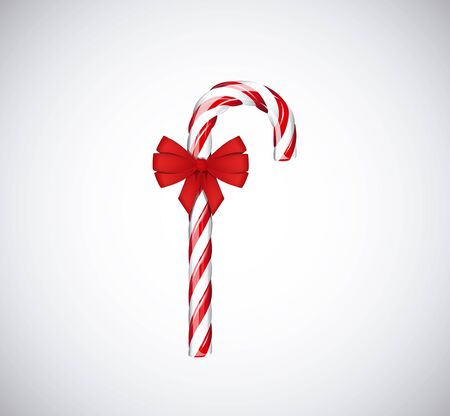 Traditional christmas candy canes isolated on white background.のイラスト素材