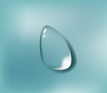 Transparent water drop on light isolated.のイラスト素材