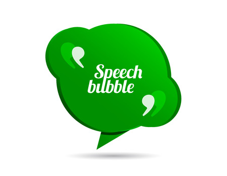 Origami speech bubble vector with quotes signs.のイラスト素材