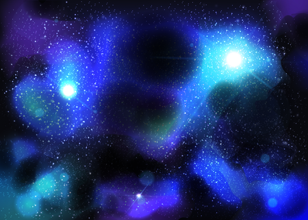 Background with Milky Way. Cosmos illustration with stars and galaxyのイラスト素材