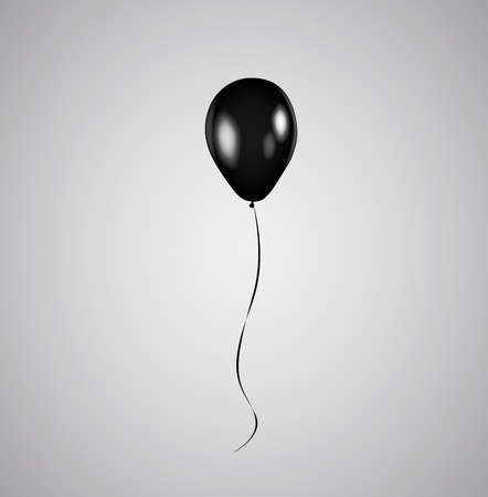 Black balloon mock up isolated. Balloon template design.のイラスト素材