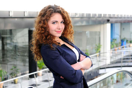 portrait of a young business woman in an officeの写真素材