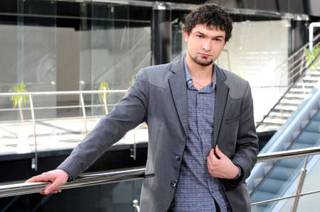 Portrait of a handsome casual businessmanの写真素材