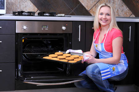 woman with cookiesの写真素材