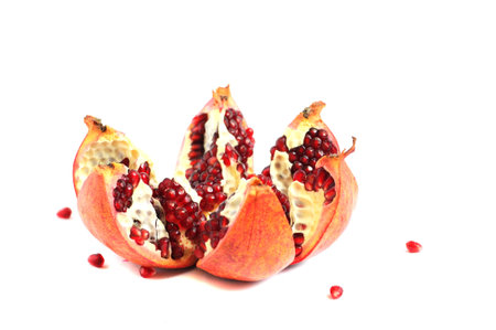 pomegranate on a white background