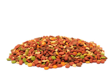 Different types of dry food for petsの写真素材