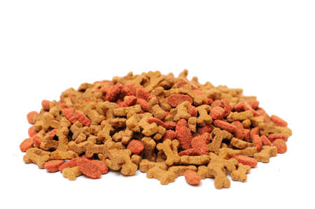 Different types of dry food for petsの写真素材