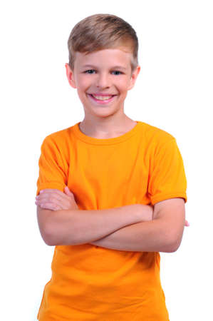 portrait of a smiling boyの写真素材