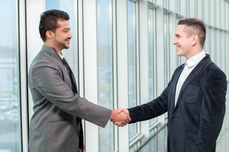 Business Man. Business handshake and business people