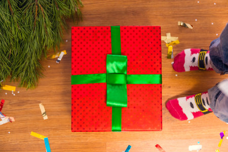 Merry Christmas. Gifts under the tree, celebrate Christmas at home