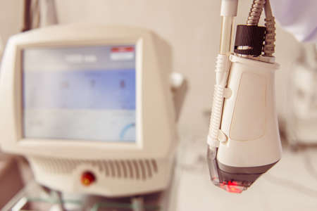 Modern medical equipment for face skin treatment, close upの写真素材