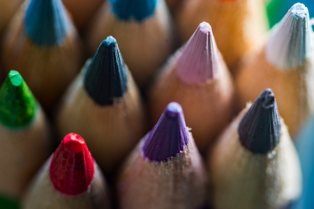 close up  of colored pencilsの写真素材