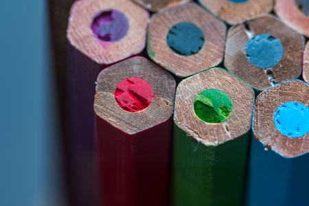 close up  of colored pencilsの写真素材