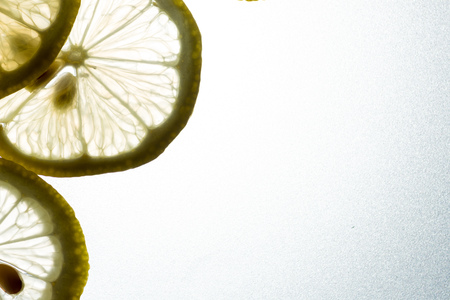 Lemon slices close up ,backgroundの写真素材
