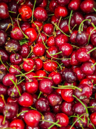 Cherries Background.の写真素材