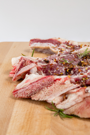 Raw beef steak on the tableの写真素材