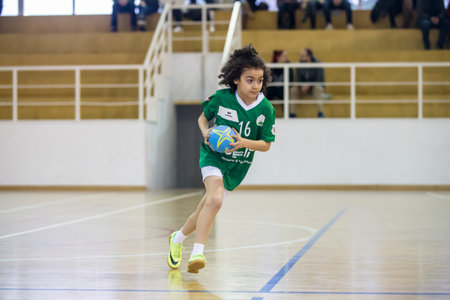 Afife, Viana do Castelo, Portugal - February 1, 2020: AD Afifense player in action against Becas B,...