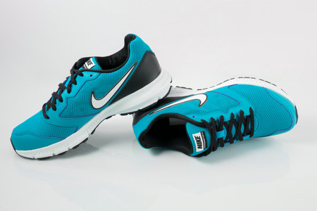 Portugal, February 9, 2022:Nike Sneaker Running. Nike, Multinational company. Isolated on White. Product shots.のeditorial素材
