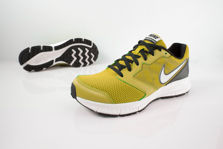 Portugal, February 9, 2022:Nike Sneaker Running. Nike, Multinational company. Isolated on White. Product shots.のeditorial素材