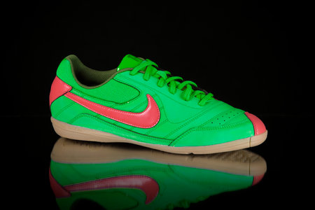 Portugal, February 9, 2022:Nike Sneaker Running. Nike, Multinational company. Isolated on White. Product shots.のeditorial素材