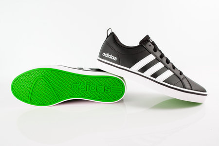 Afife, Portugal - February 15, 2022: Adidas Running boots. Adidas, multinational company. Isolated on white. Product shotsのeditorial素材