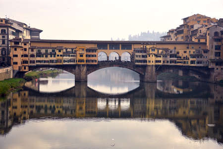 florence and the old bridgeの写真素材