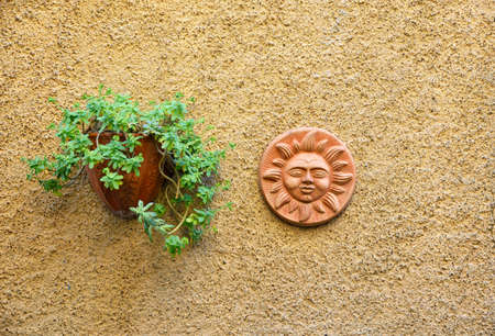 decorations hanging on the wallの写真素材