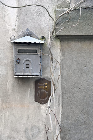 old mailbox and old intercom