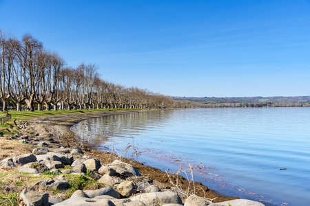 Bolsena lake, italyの写真素材