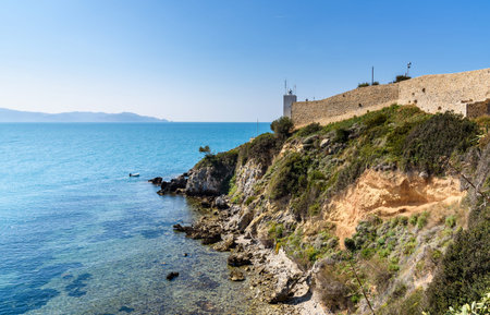 mediterranean sea, Talamone, tuscany, italyの写真素材