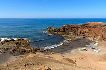 El Golfo beach, Lanzarote, Canary Islands, Spain