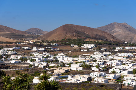 Uga village in Lanzarote island, Canary islands, Spainの写真素材