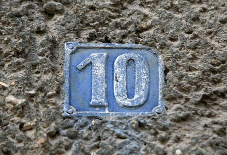 House numbers in different styles and colors (concept for real estate)の写真素材