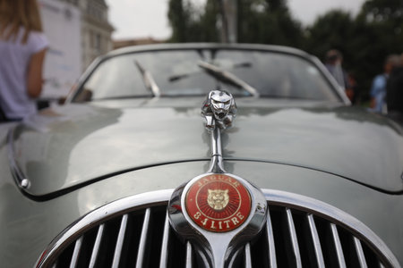 Sofia, Bulgaria - September 17, 2023: Autumn retro car salon in the center of the capital of Bulgaria, Sofiaのeditorial素材