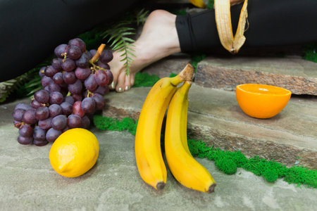 Fruits selection close-up. Concept of healthy food and lifestyle. Detox and clean diet.