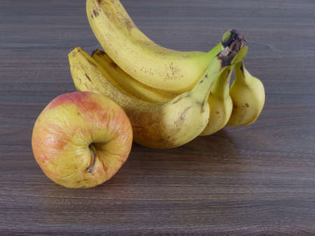 apple with bananas, a delicious snackの写真素材