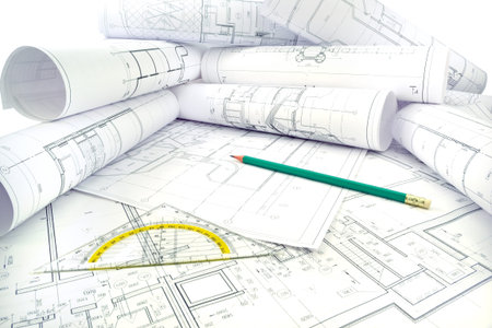 Image of several drawings of the project and instruments