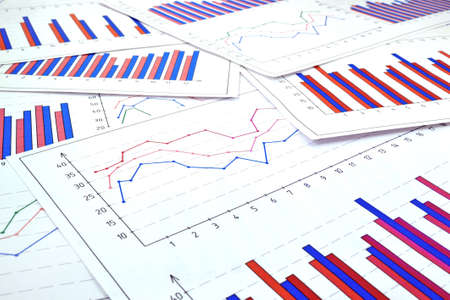 Image of financial tables graphs numbers for work business and economicsの写真素材