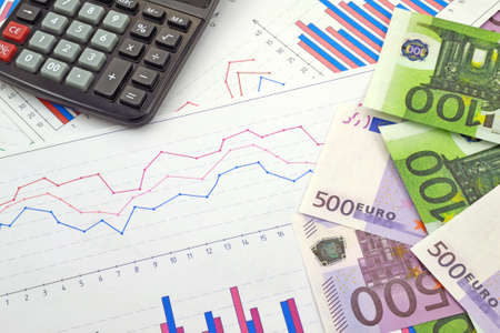 Image of financial tables graphs numbers for work business and economicsの写真素材