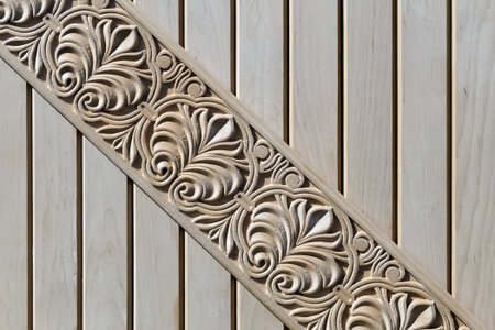 Background image from planks in natural wood with pronounced structure of the wood.の写真素材