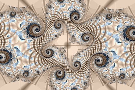 Fractal image on a light background colored lines, intricately woven in a beautiful pattern .の写真素材