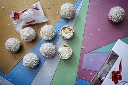 Cookies filled with butter cream.の写真素材