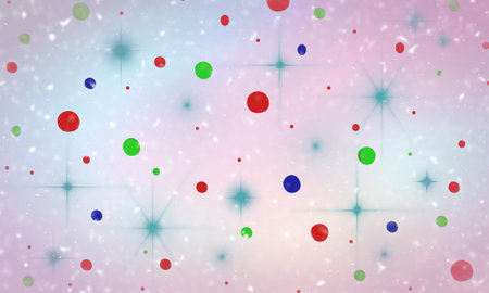 Beautiful blue and pink Christmas background - snowflakes, stars,lightsの写真素材