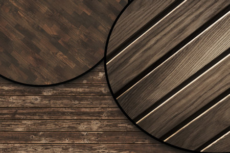 The background image is made of natural wood with a pronounced wood structure. Presented in close-up.の写真素材