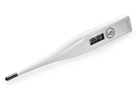 Electronic medical thermometer for measuring body temperature.