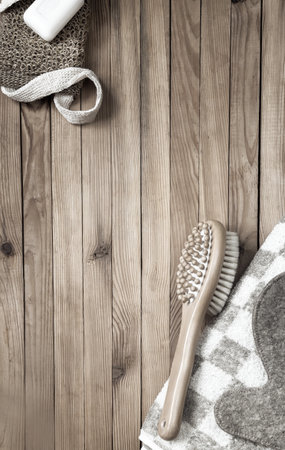 Items needed for a bath or saunaの写真素材