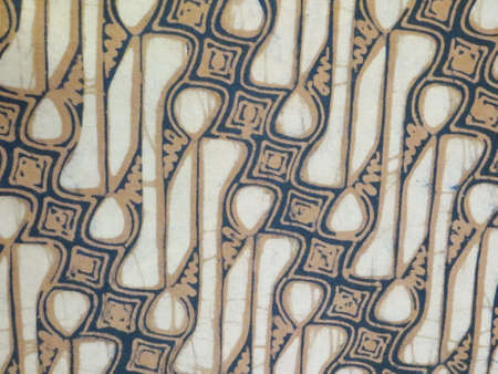 JAKARTA, INDONESIA - June 8, 2017: Batik pattern in batik exhibition.のeditorial素材